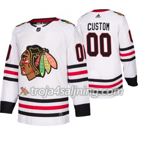 Chicago Blackhawks tröja Customized 2019-2020 Adidas Vit Authentic - NHL Tröjor Herr